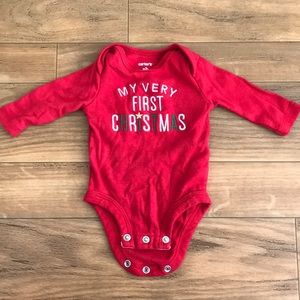 Carter’s NB red long sleeved My First Christmas